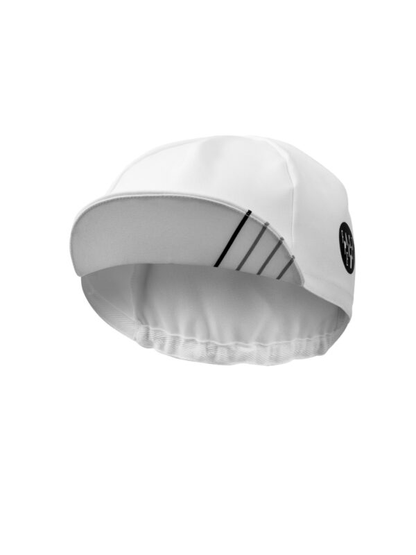 Czapka kolarska z daszkiem Classic White