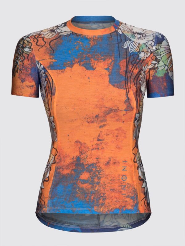 Koszulka Damska Merino Urban Flower Bloom